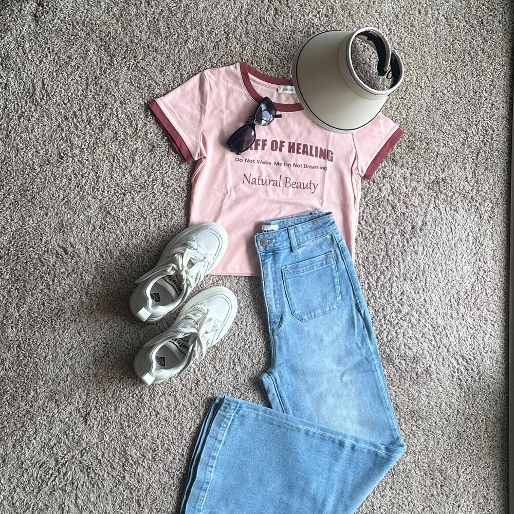 NEW Cropped T-Shirt – Soft Cotton Blend – Size S - Picture 2 of 4